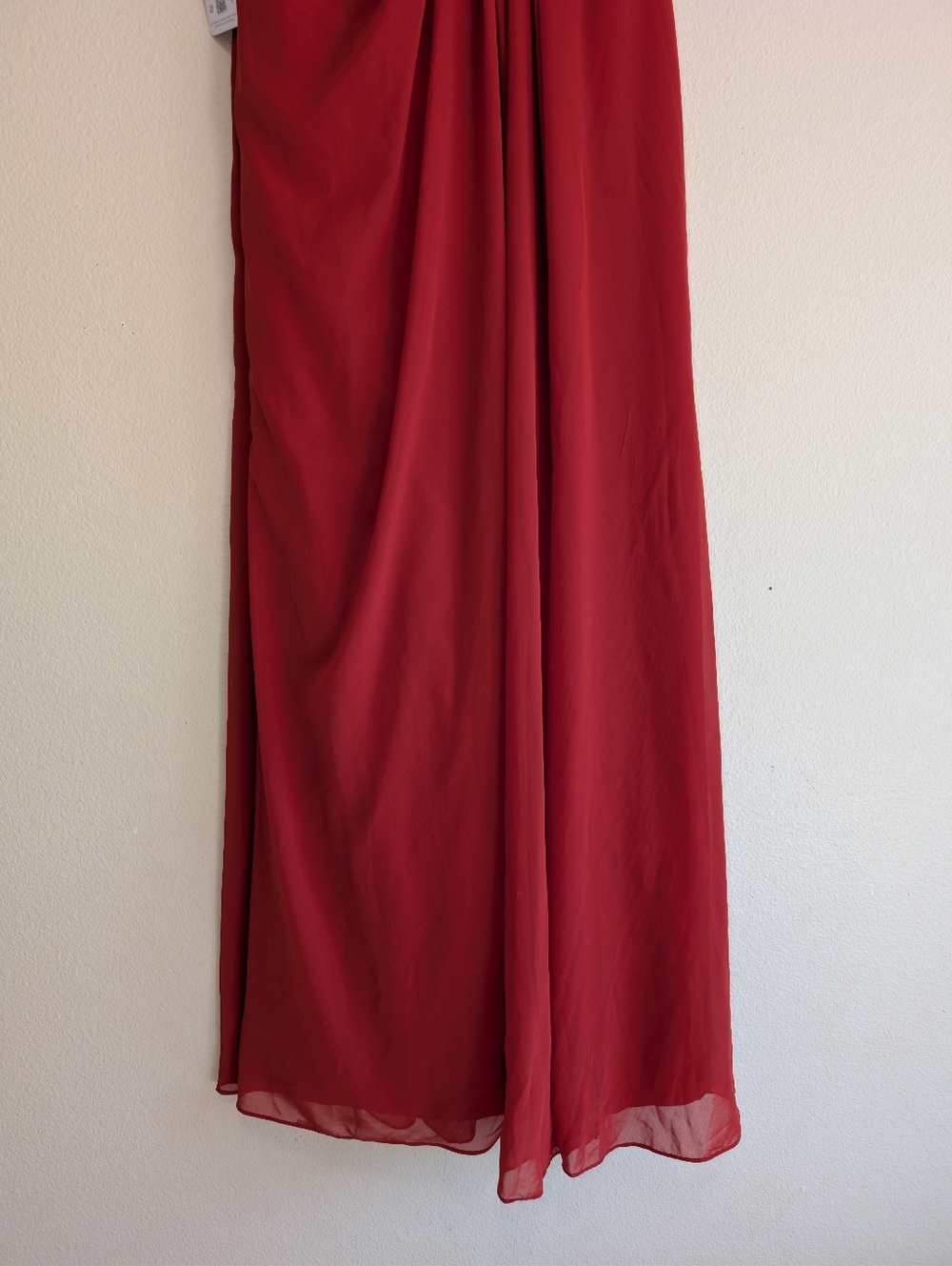 NWT Azazie Maren AllureScarlet A-Line V-Neck Lace Chiffon Dress Size A6 - Picture 14 of 16